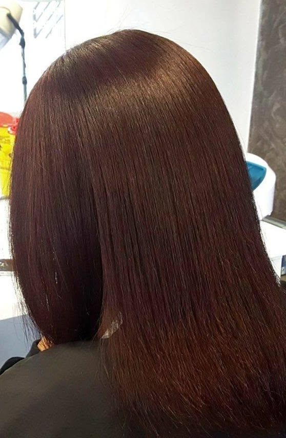 Lissage brushing auburn — Anick Coiffure Montgeron